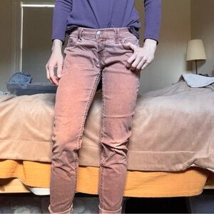 True Religion Orange Straight Leg Jeans